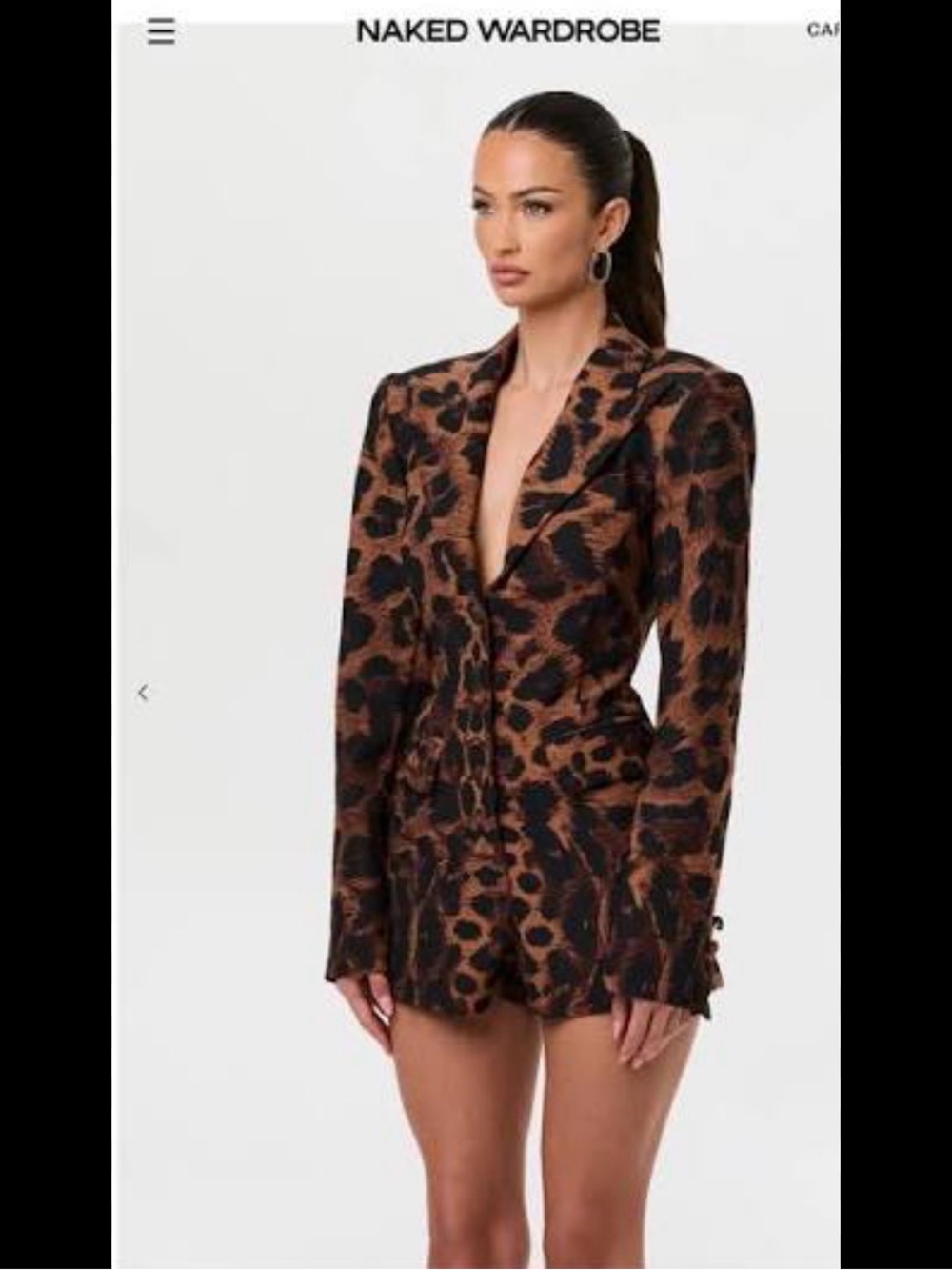 Leopard Print Tailored Blazer Romper